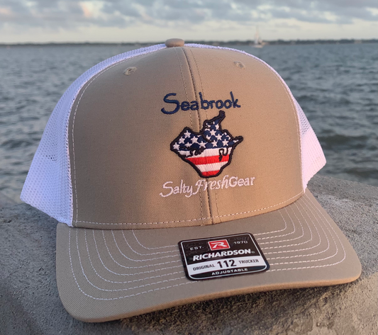 Seabrook Island Stars and Stripes Richardson 112 Hat.