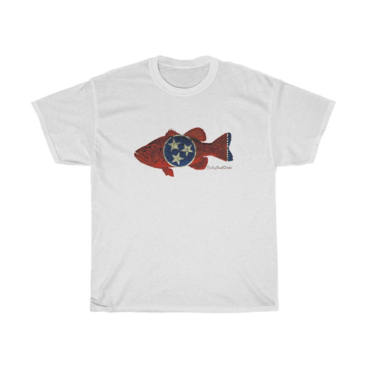 Tennessee Bass (Black Scale) Unisex Heavy Cotton Tee