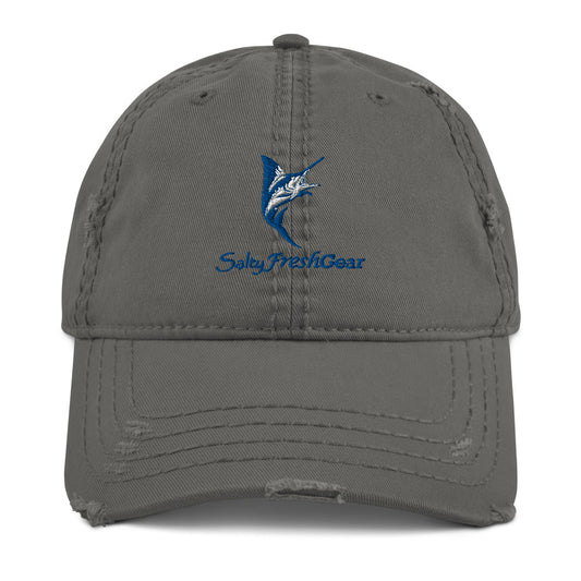 SaltyFreshGear Marlin Distressed Dad Hat