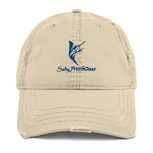 SaltyFreshGear Marlin Distressed Dad Hat