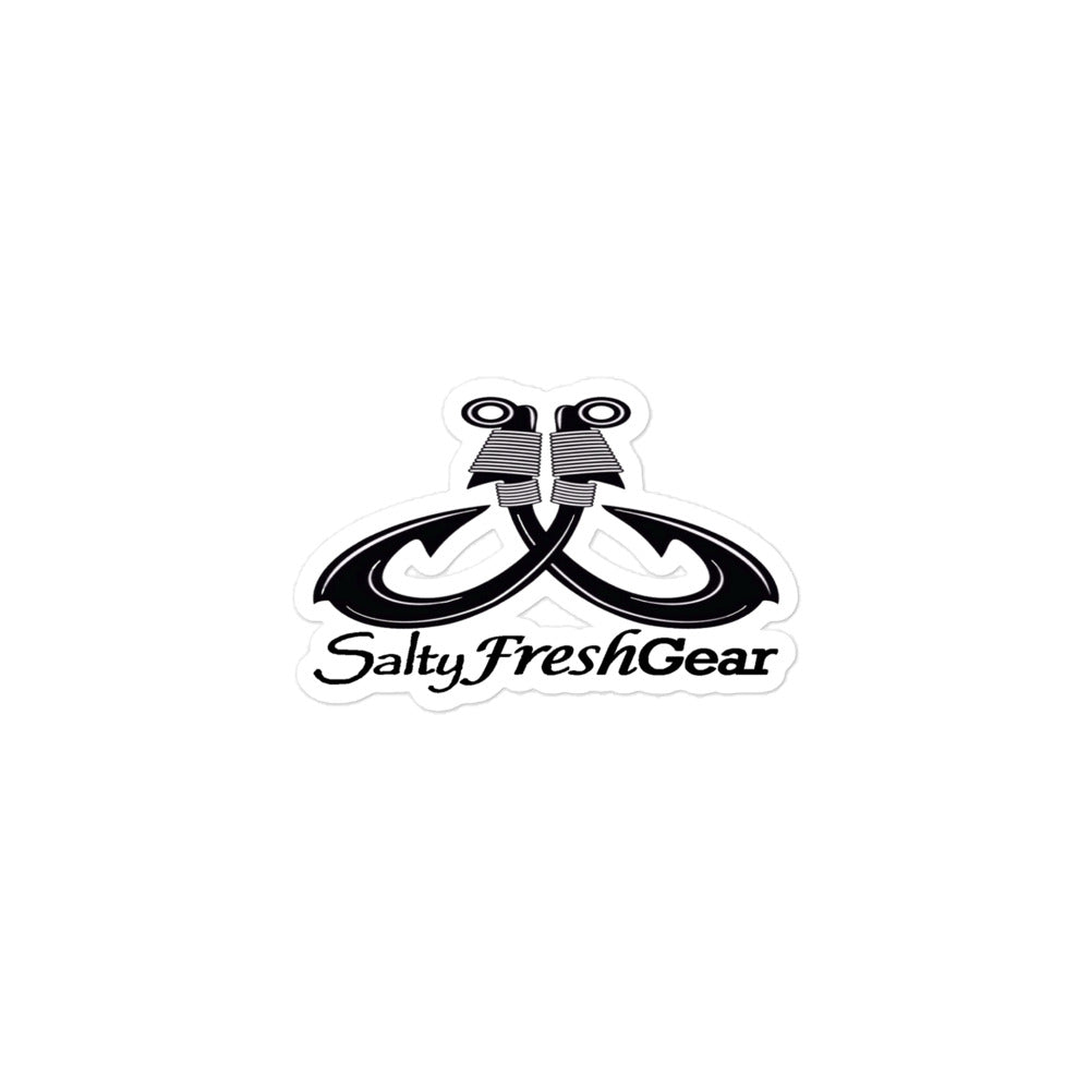 SaltyFreshGear Double Hooks Logo Bubble-free stickers