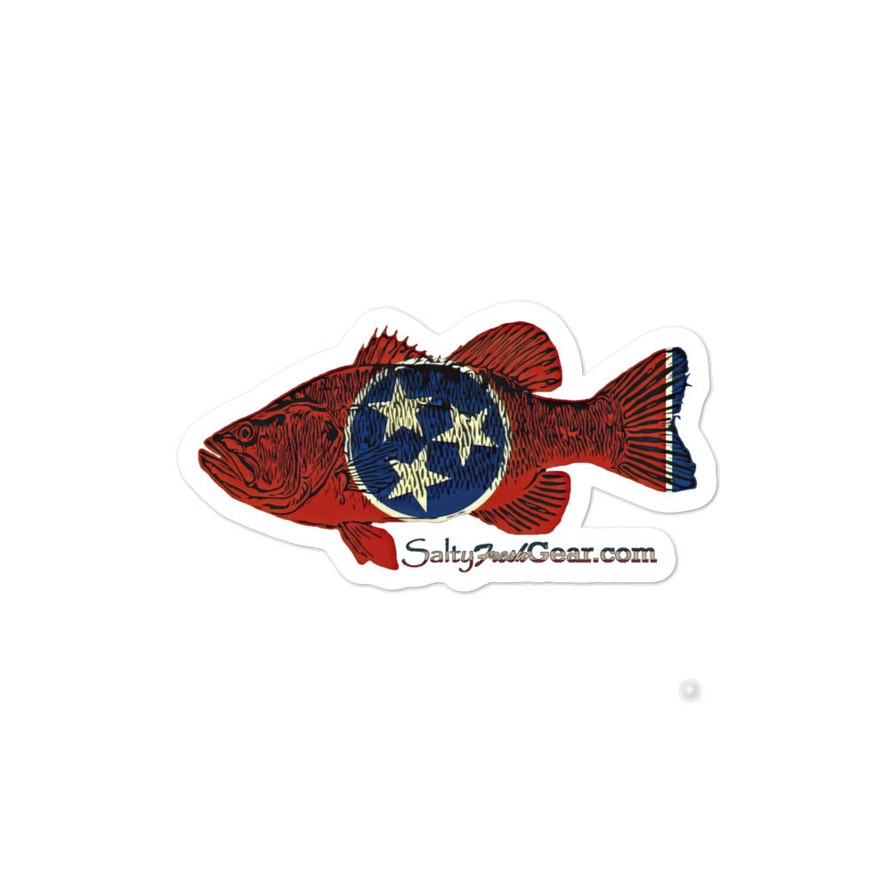 Tennessee Bass (Black Scale) Bubble-free stickers