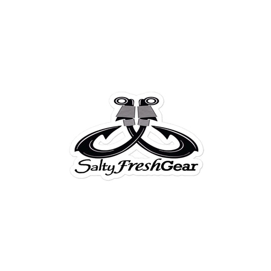 SaltyFreshGear Double Hooks Logo Bubble-free stickers