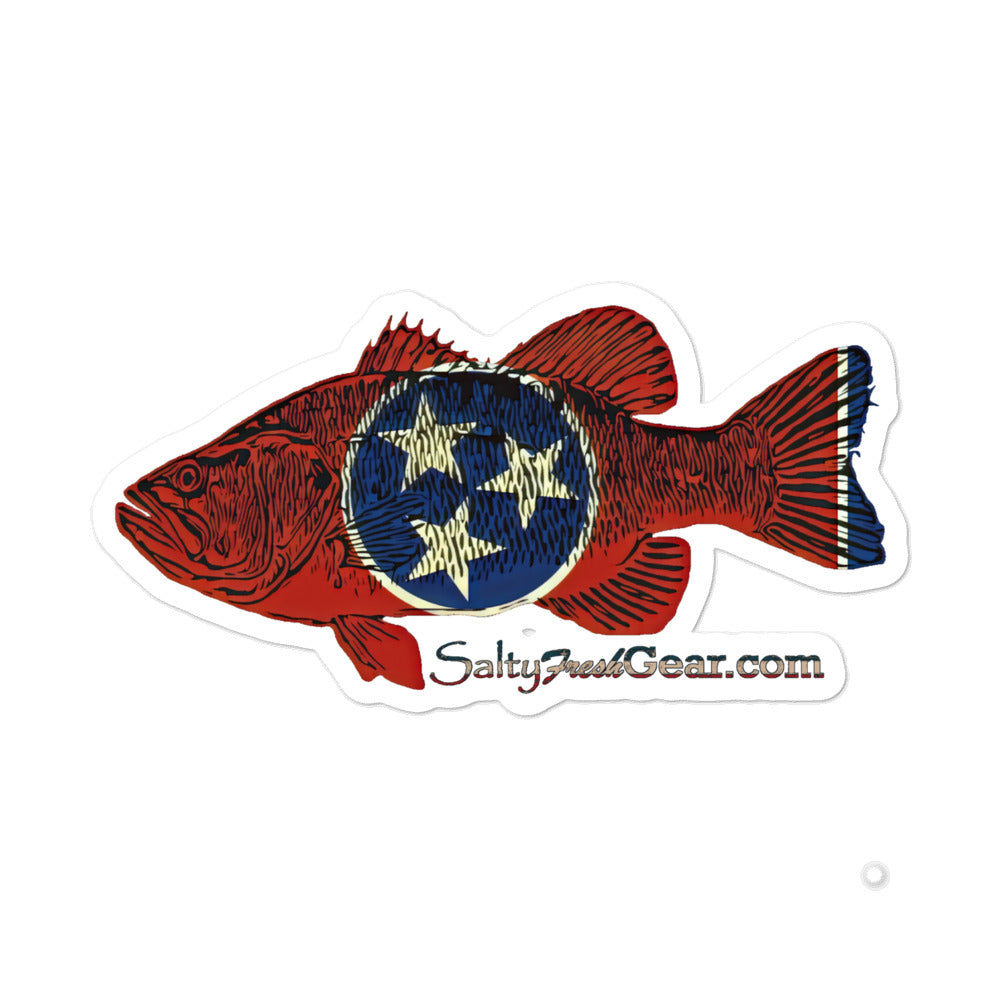 Tennessee Bass (Black Scale) Bubble-free stickers