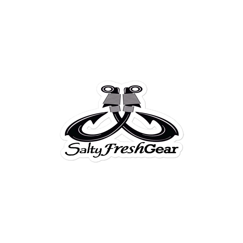 SaltyFreshGear Double Hooks Logo Bubble-free stickers