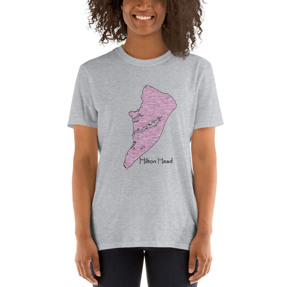 Hilton Head Rustic Pink Short-Sleeve Unisex T-Shirt