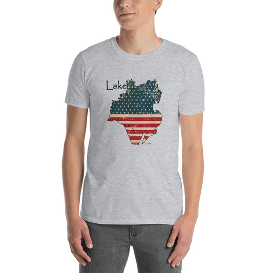 Lake Moultrie American Flag Short-Sleeve Unisex T-Shirt