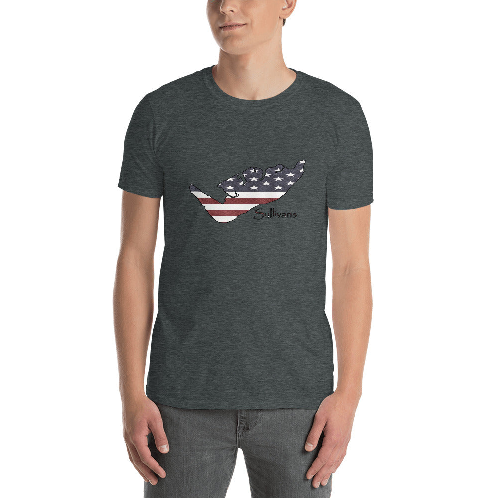 Sullivans Island American Flag Short-Sleeve Unisex T-Shirt