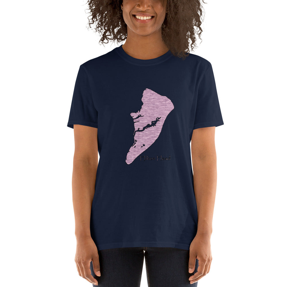 Hilton Head Distressed Pink Short-Sleeve Unisex T-Shirt