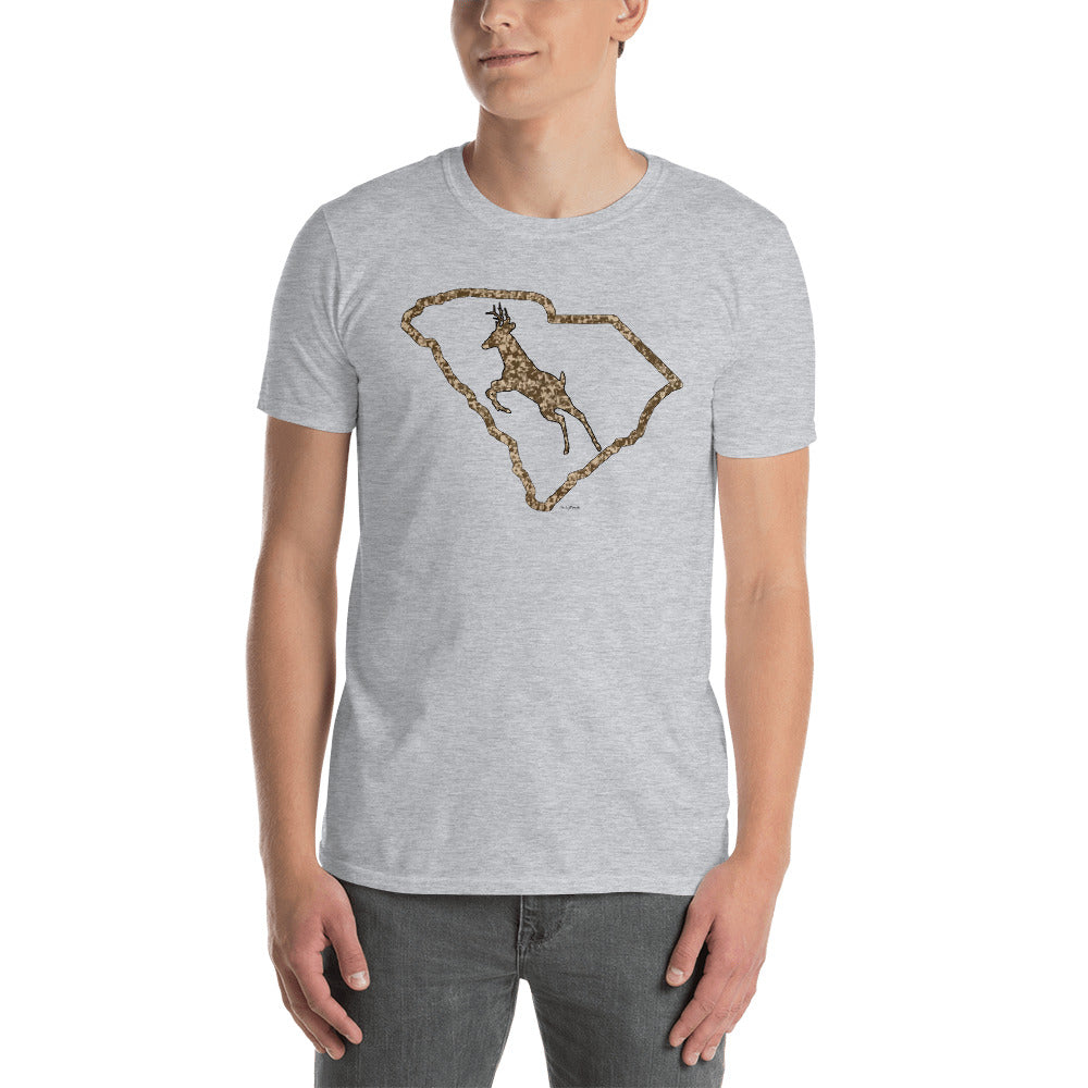 SC Deer Brown Camo Short-Sleeve Unisex T-Shirt