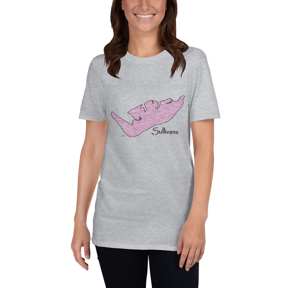 Sullivans Island Pink Distressed Short-Sleeve Unisex T-Shirt