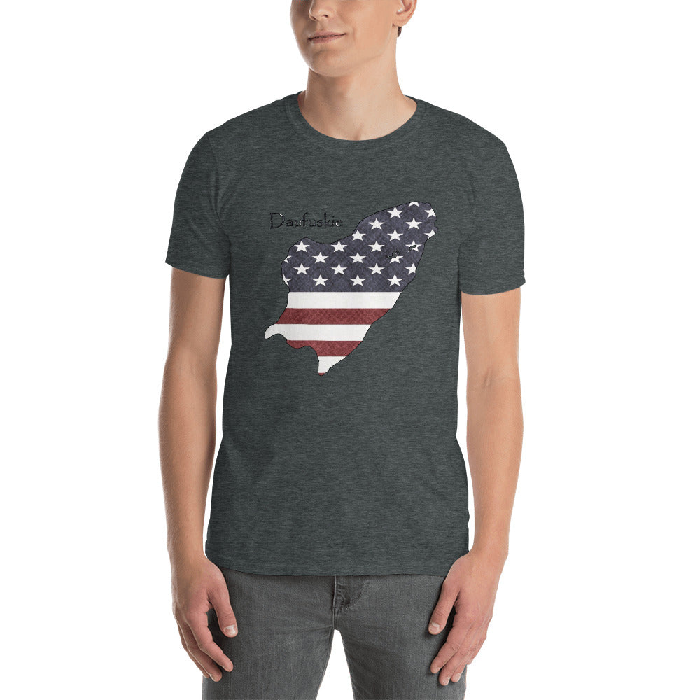 Daufuskie Island American Flag Short-Sleeve Unisex T-Shirt