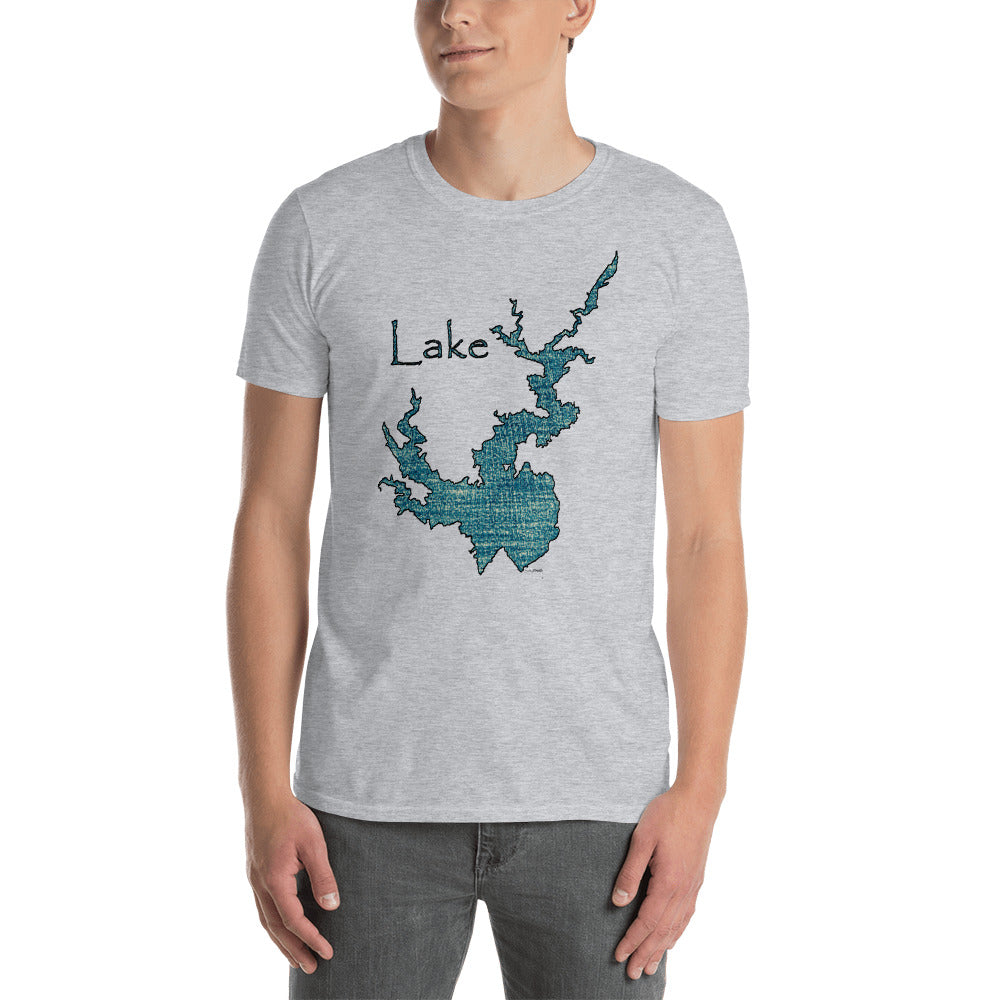 Lake Jocassee Rustic Blue Short-Sleeve Unisex T-Shirt