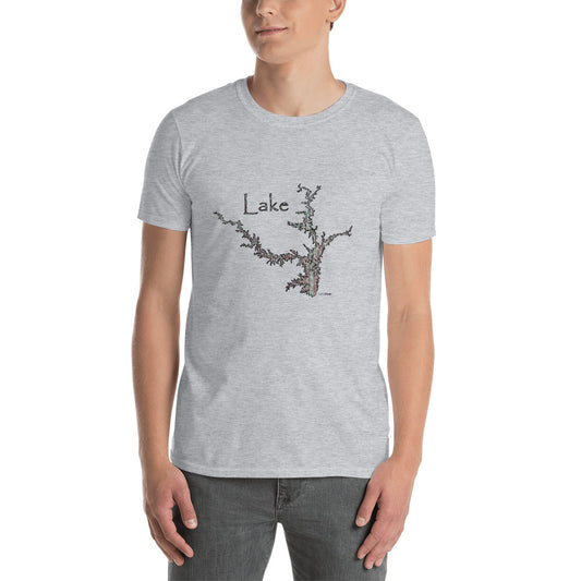 Lake Hartwell Rustic Wood Short-Sleeve Unisex T-Shirt