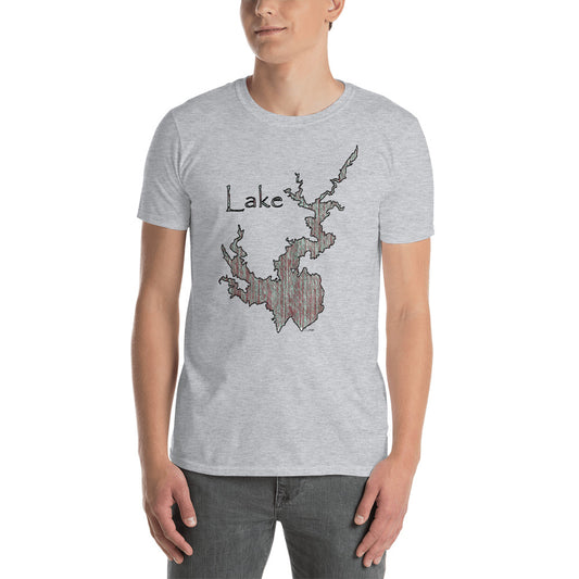 Lake Jocassee Rustic Wood Short-Sleeve Unisex T-Shirt