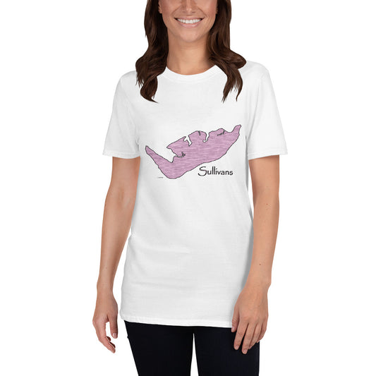 Sullivans Island Pink Distressed Short-Sleeve Unisex T-Shirt