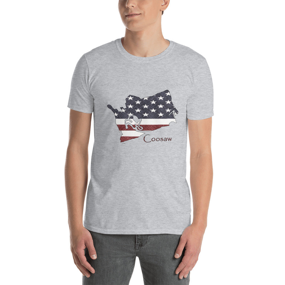 Coosaw Island American Flag Short-Sleeve Unisex T-Shirt