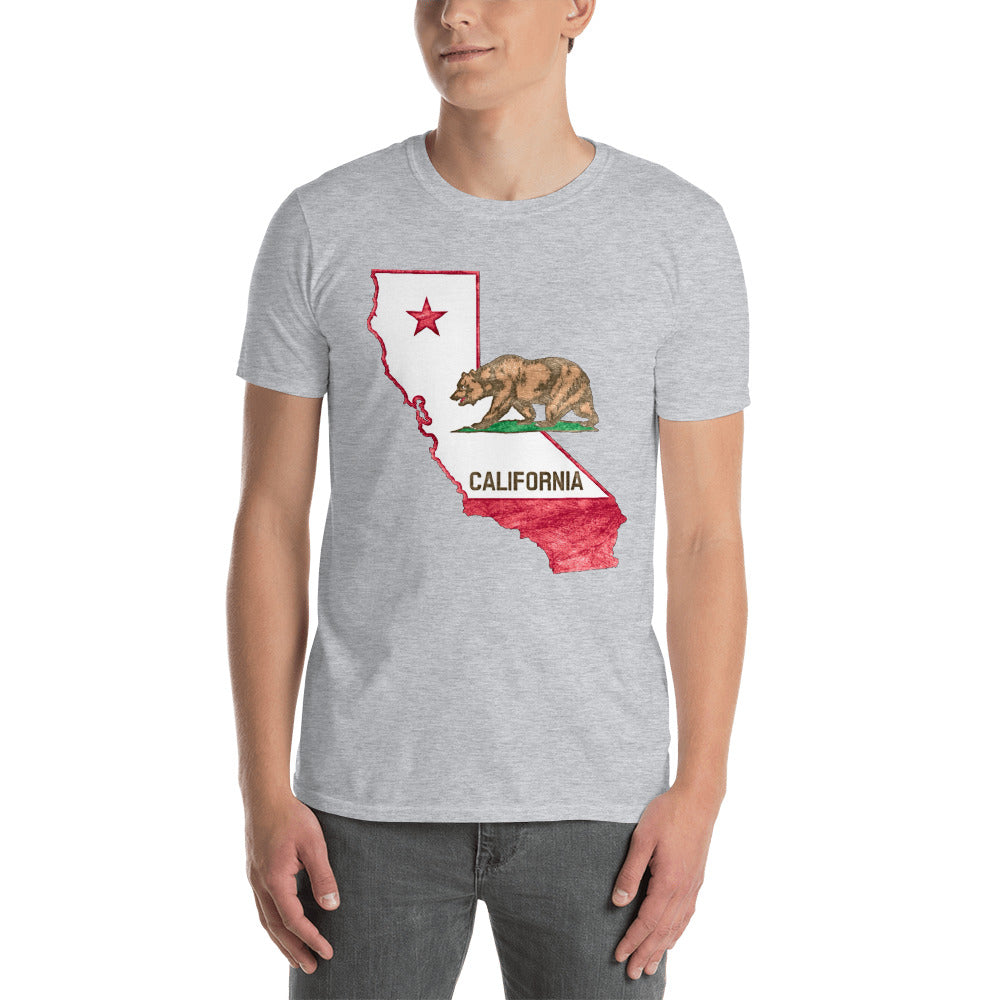 California Bear Flag Short-Sleeve Unisex T-Shirt