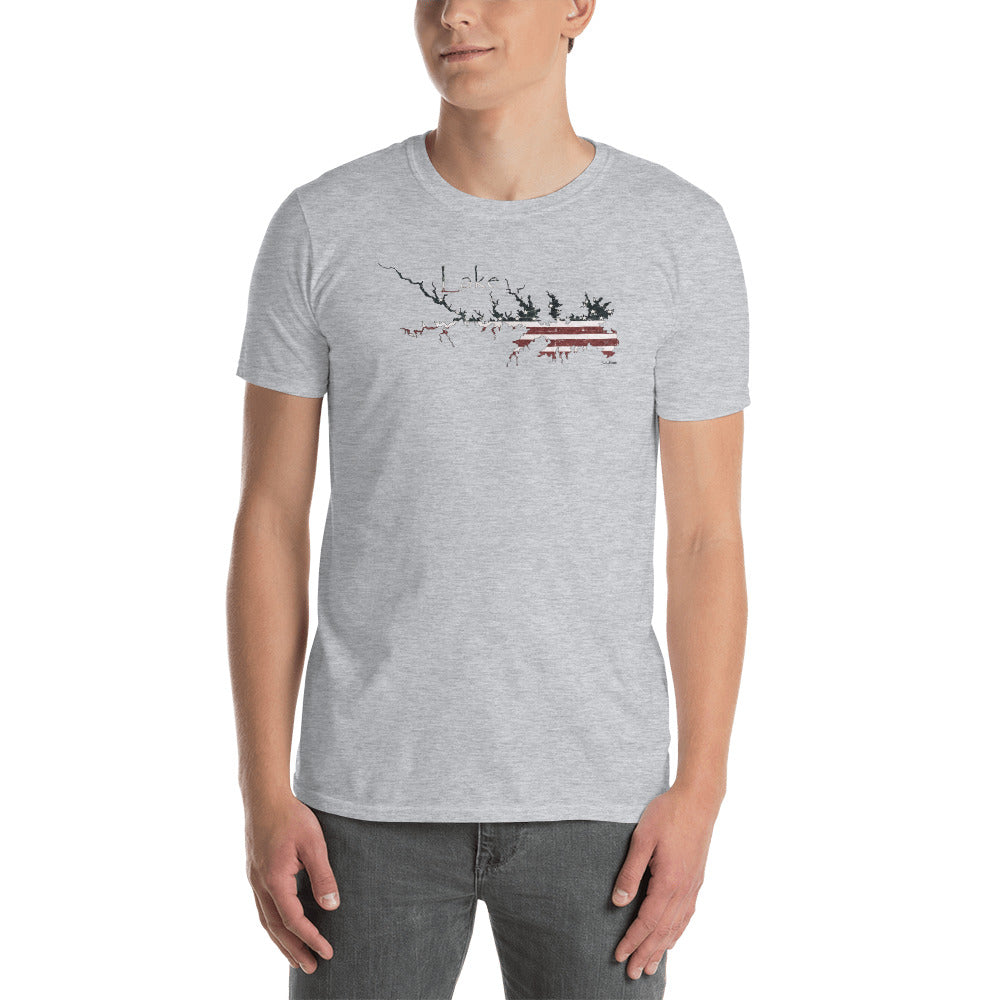 Lake Murray American Flag Short-Sleeve Unisex T-Shirt