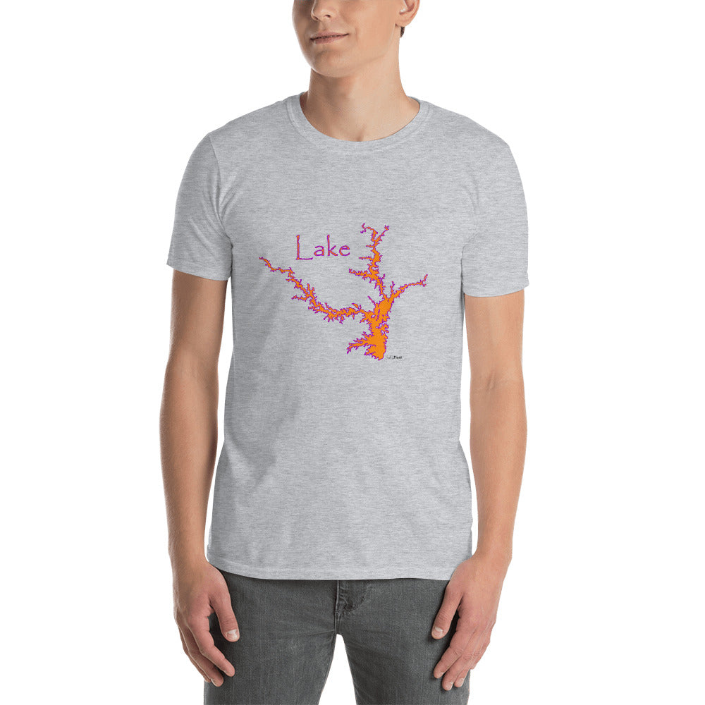 Lake Hartwell Orange Purple Short-Sleeve Unisex T-Shirt