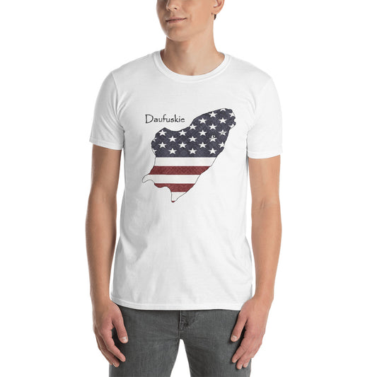 Daufuskie Island American Flag Short-Sleeve Unisex T-Shirt