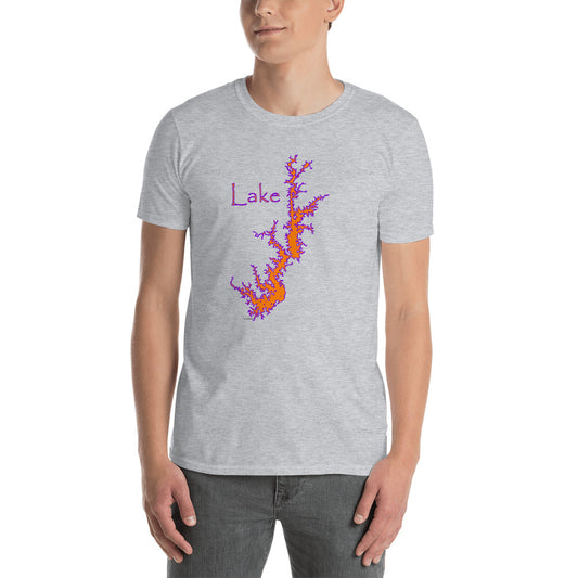 Lake Keowee Orange Purple Short-Sleeve Unisex T-Shirt