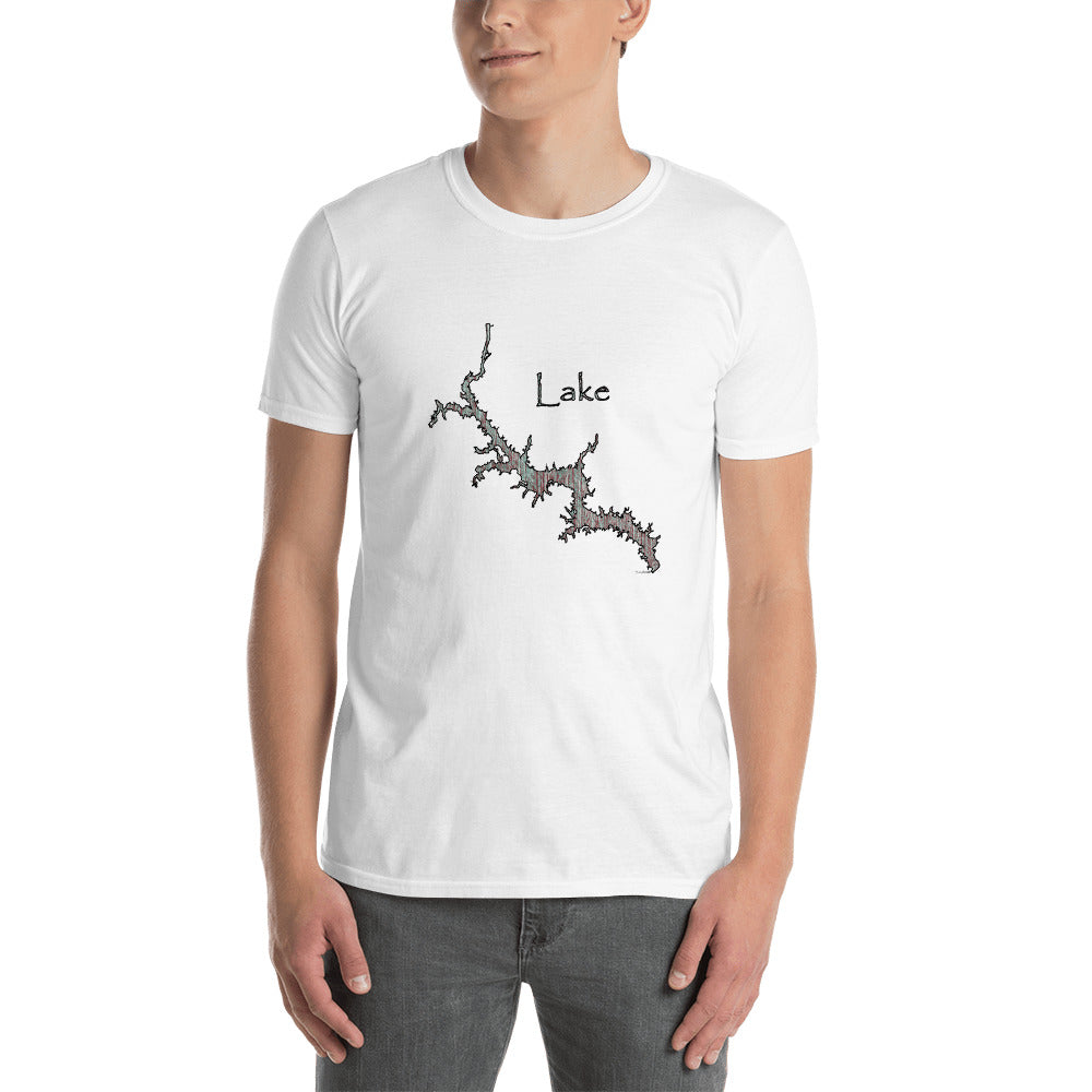 Lake Wateree Distressed Wood Short-Sleeve Unisex T-Shirt