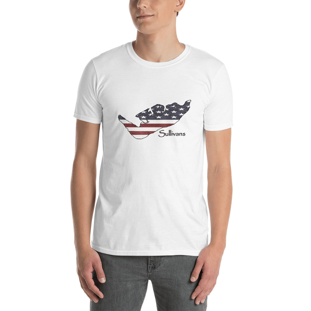 Sullivans Island American Flag Short-Sleeve Unisex T-Shirt