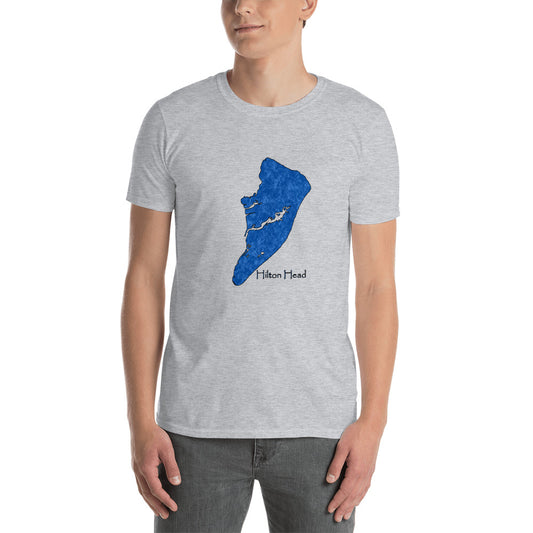 Hilton Head Blue Water Short-Sleeve Unisex T-Shirt