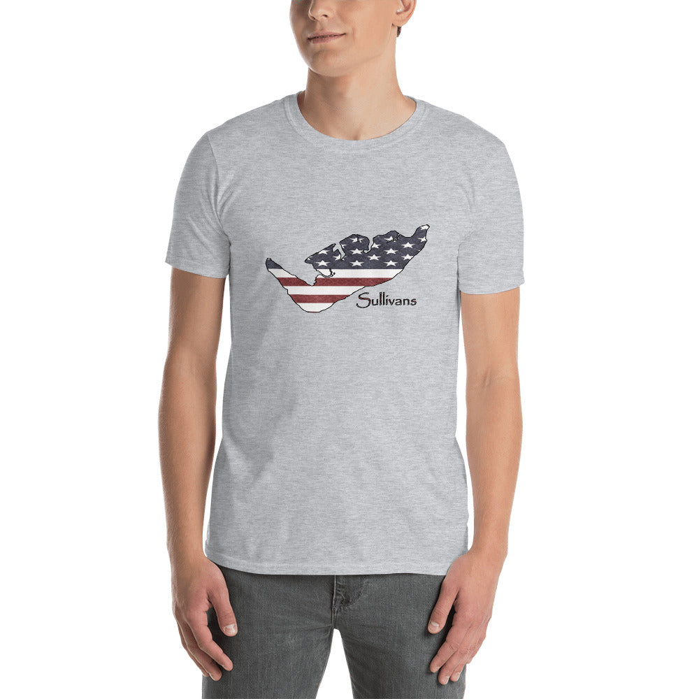 Sullivans Island American Flag Short-Sleeve Unisex T-Shirt