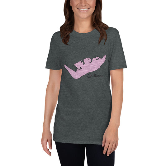 Sullivans Island Pink Distressed Short-Sleeve Unisex T-Shirt