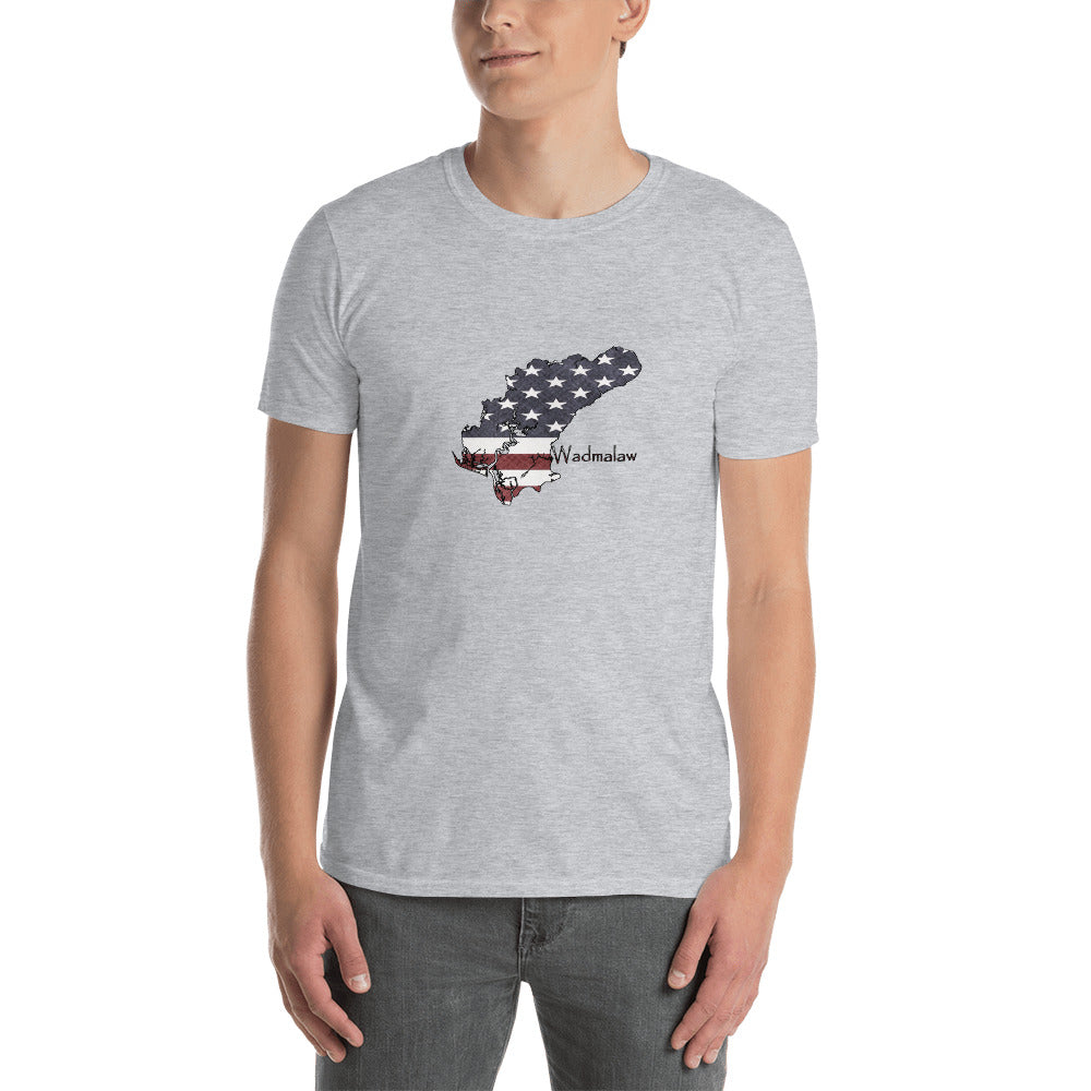 Wadmalaw American Flag Short-Sleeve Unisex T-Shirt