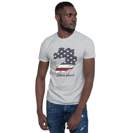 Johns Island American Flag Short-Sleeve Unisex T-Shirt