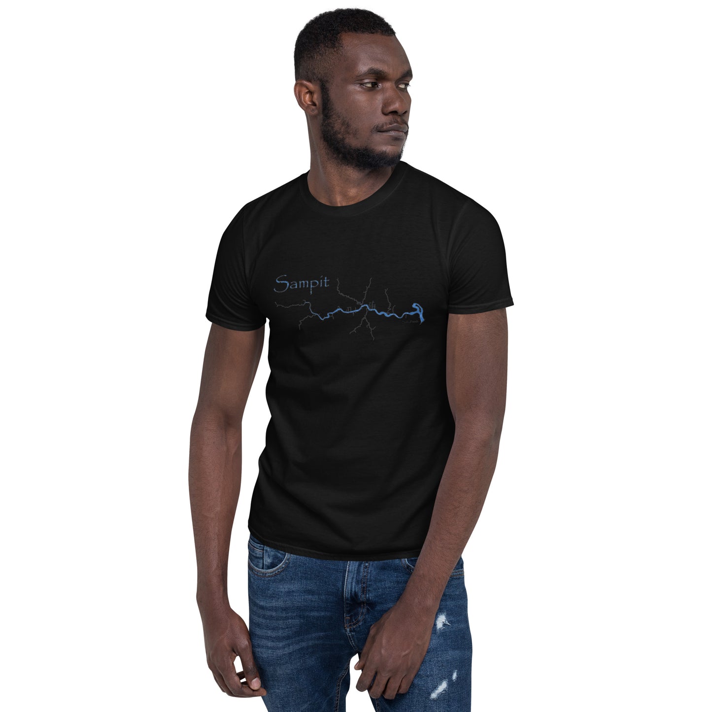 Sampit River Blue Short-Sleeve Unisex T-Shirt