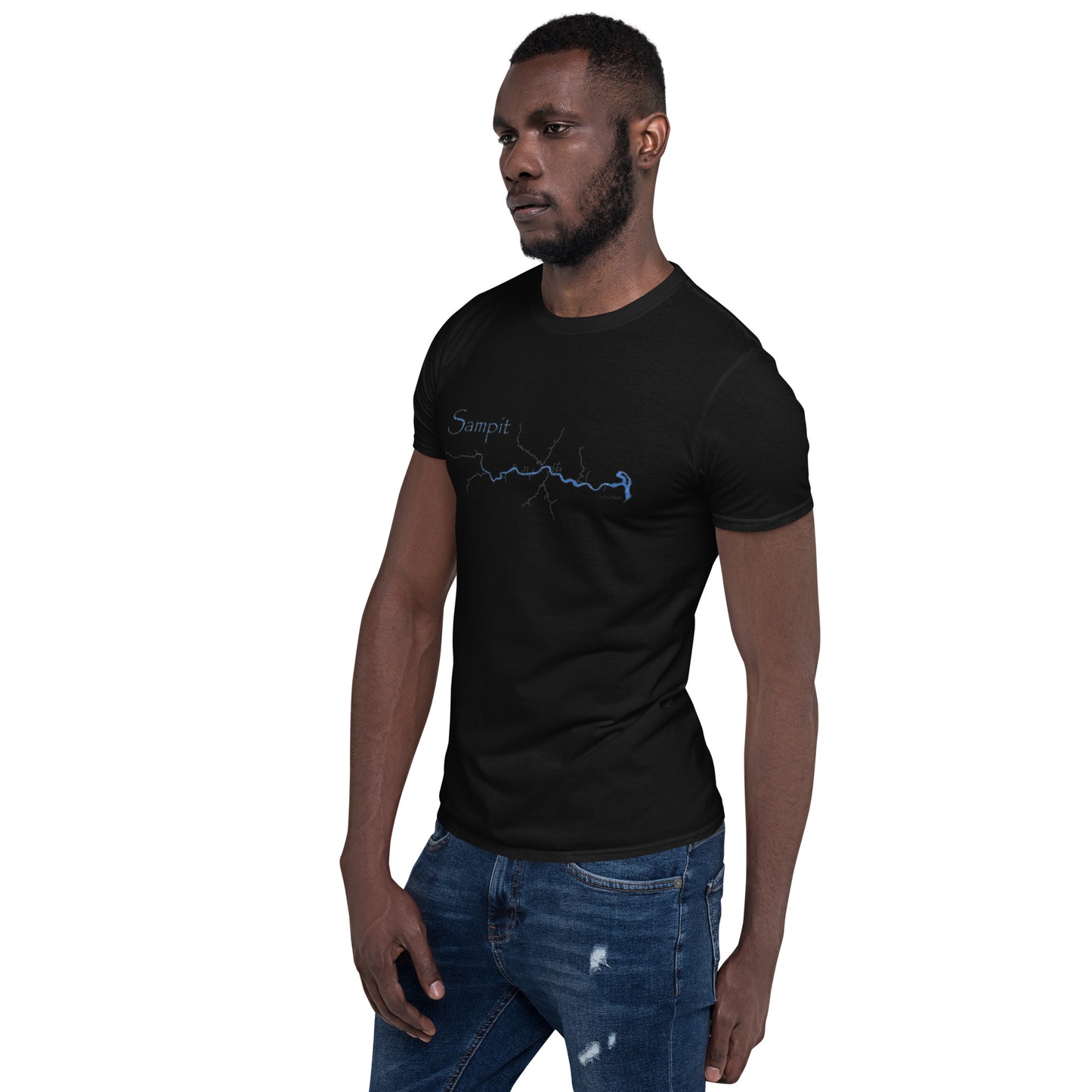 Sampit River Blue Short-Sleeve Unisex T-Shirt