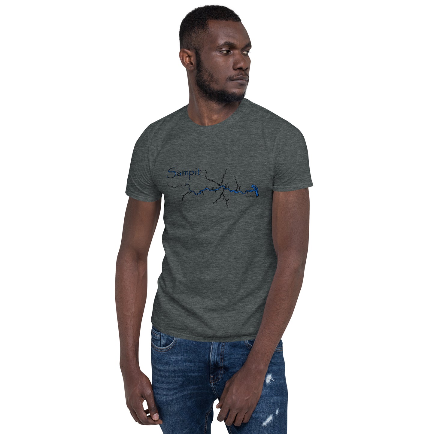 Sampit River Blue Short-Sleeve Unisex T-Shirt