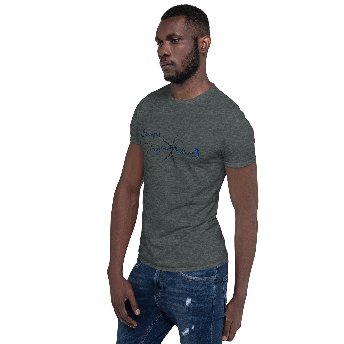 Sampit River Blue Short-Sleeve Unisex T-Shirt