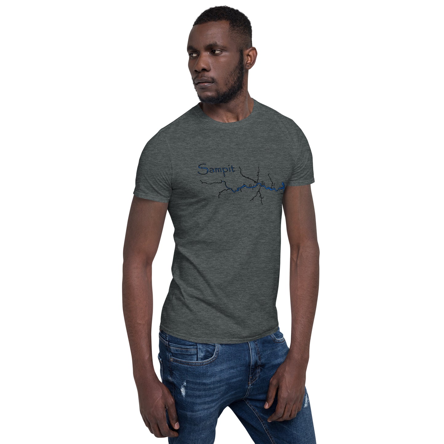 Sampit River Blue Short-Sleeve Unisex T-Shirt