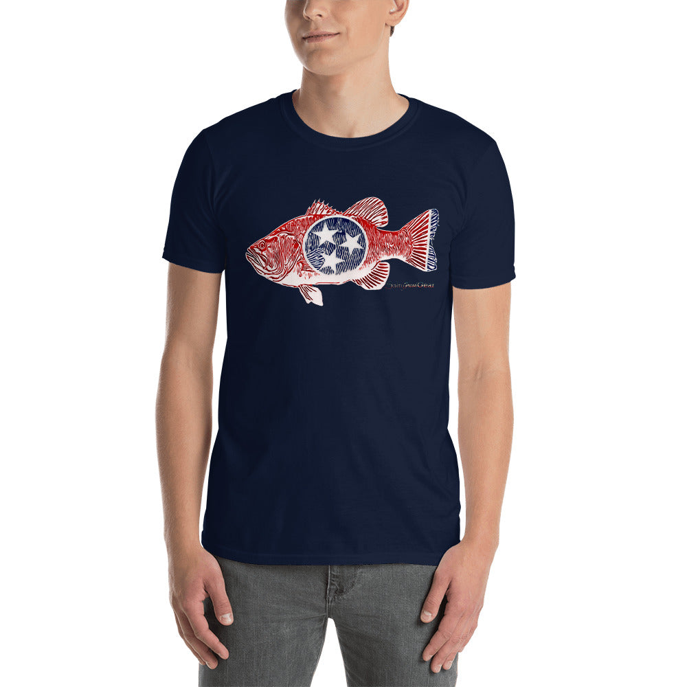 Tennessee Bass (White Scale) Short-Sleeve Unisex T-Shirt