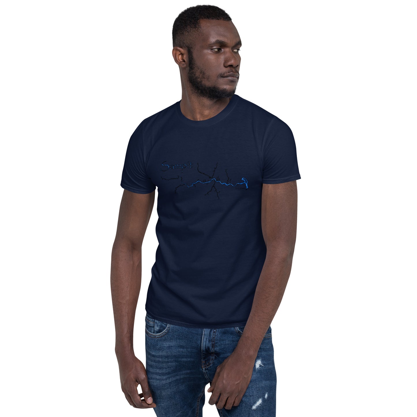 Sampit River Blue Short-Sleeve Unisex T-Shirt