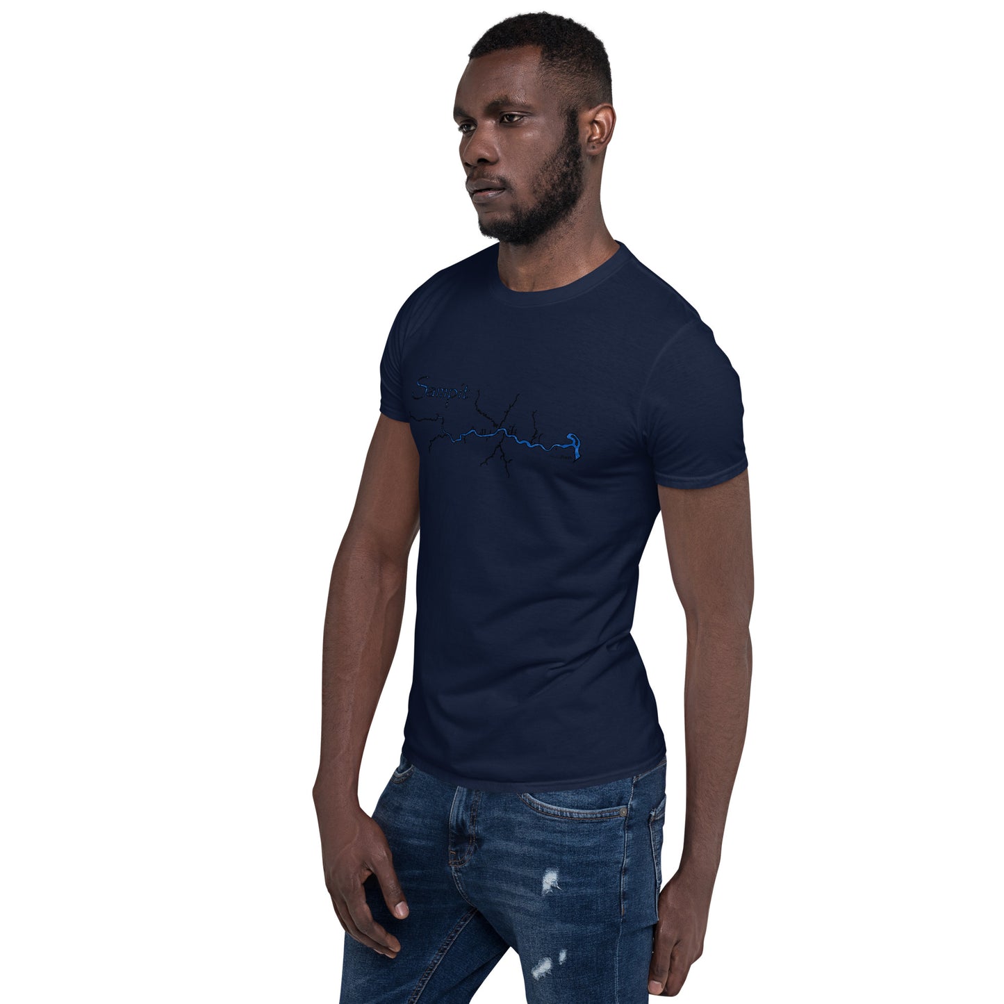 Sampit River Blue Short-Sleeve Unisex T-Shirt