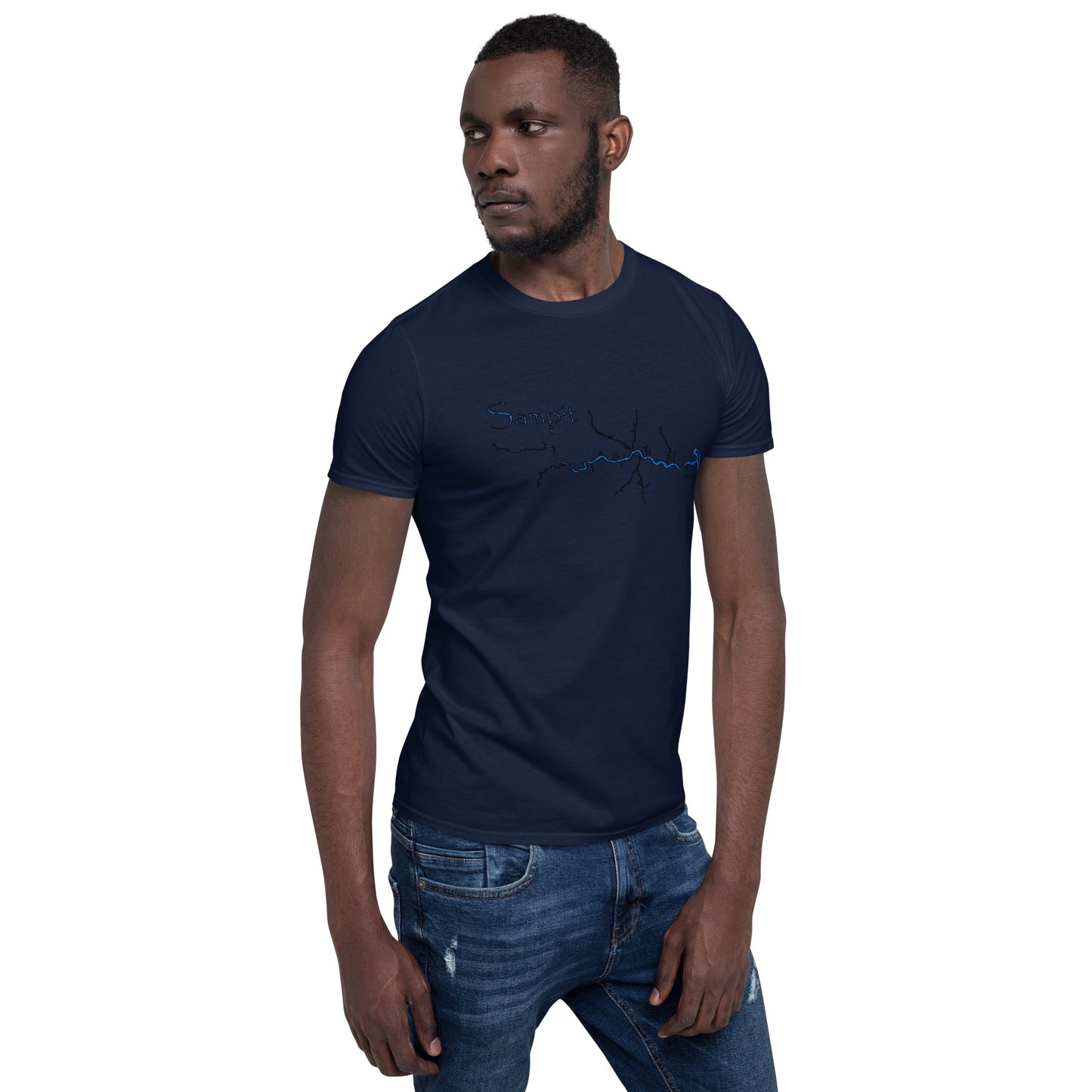 Sampit River Blue Short-Sleeve Unisex T-Shirt