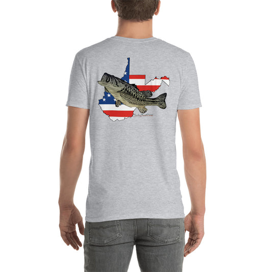 West Virginia Largemouth Bass Short-Sleeve Unisex T-Shirt