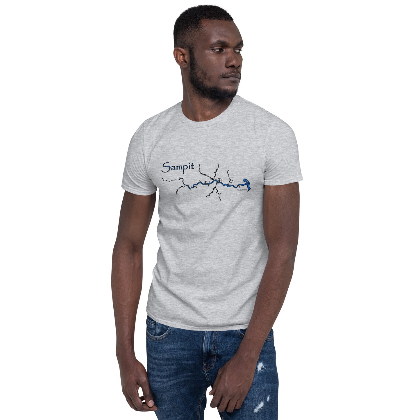 Sampit River Blue Short-Sleeve Unisex T-Shirt