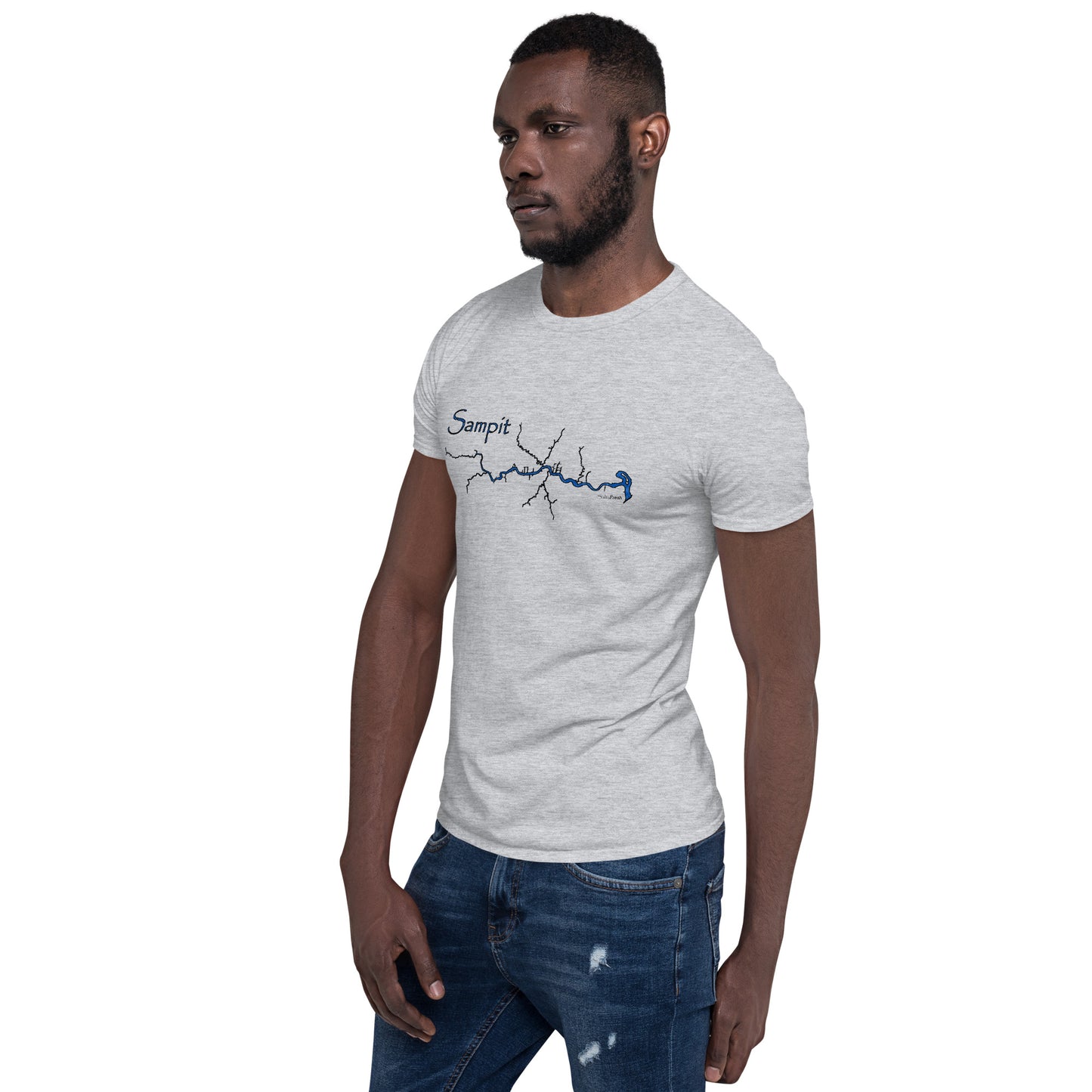 Sampit River Blue Short-Sleeve Unisex T-Shirt