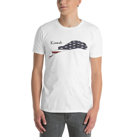 Kiawah Island American Flag Short-Sleeve Unisex T-Shirt