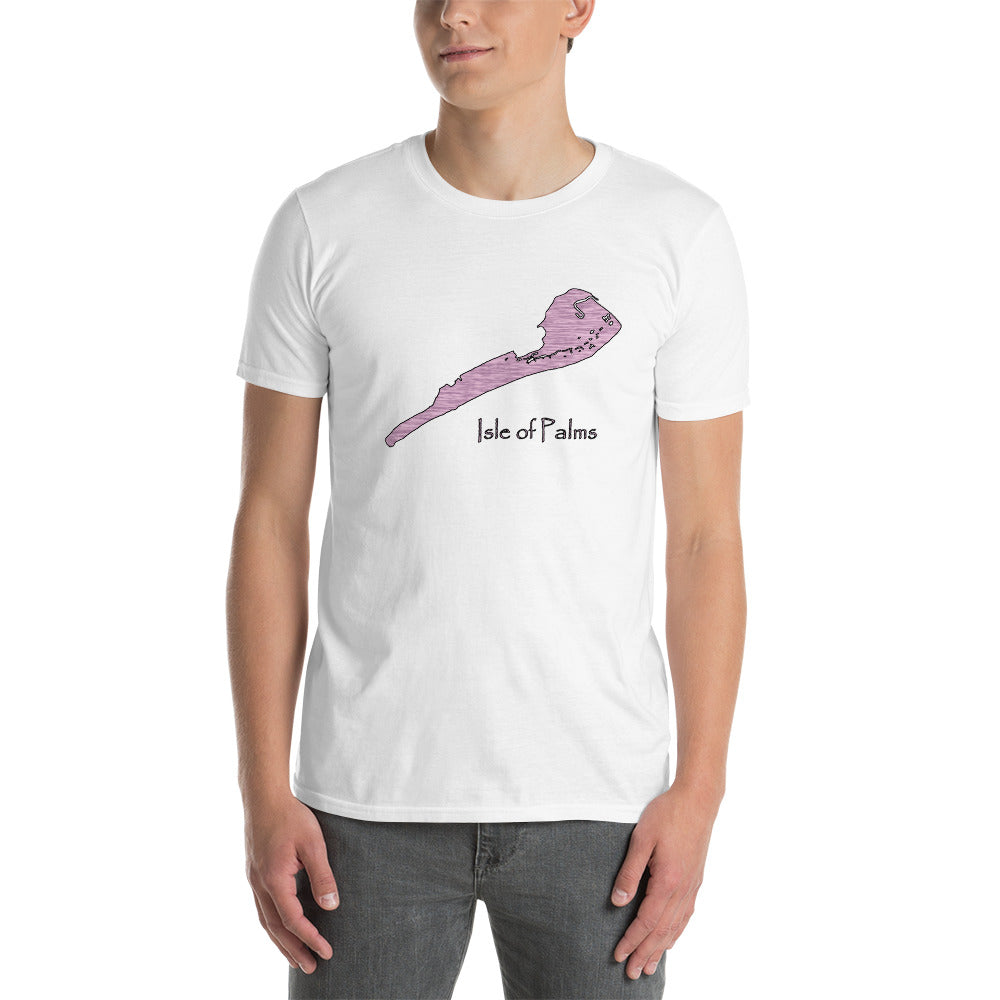 Isle of Palms Pink Distressed Short-Sleeve Unisex T-Shirt