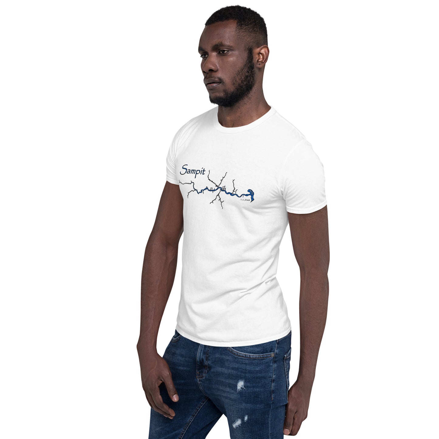 Sampit River Blue Short-Sleeve Unisex T-Shirt