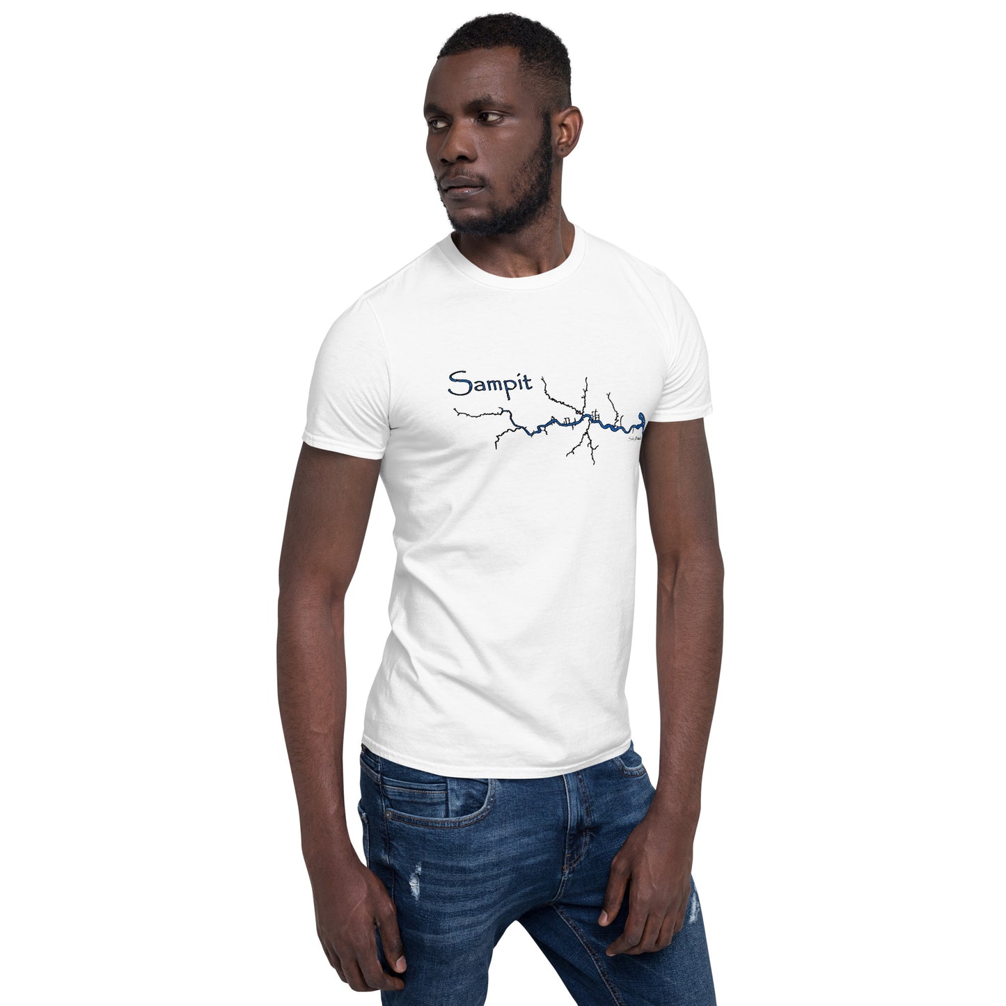 Sampit River Blue Short-Sleeve Unisex T-Shirt